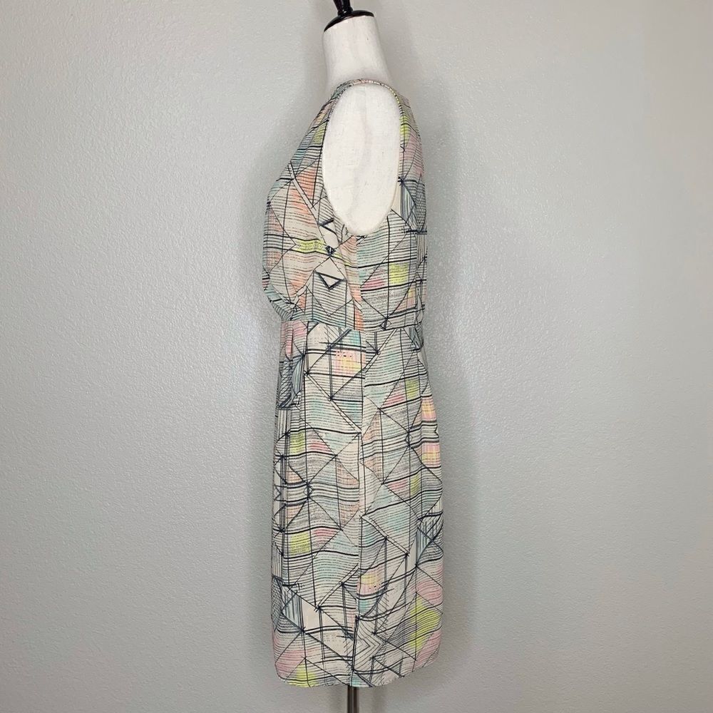 Forever 21 Geometric Print Sheath Dress, Sz Large - Picture 5 of 12